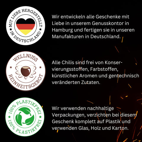 Geschenkset mit 4 Chilisorten im edlen Geschenkkarton