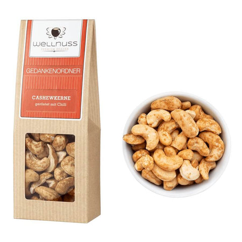 Gedankenordner - Ofengeröstete Cashewkerne mit Chili (60 g)