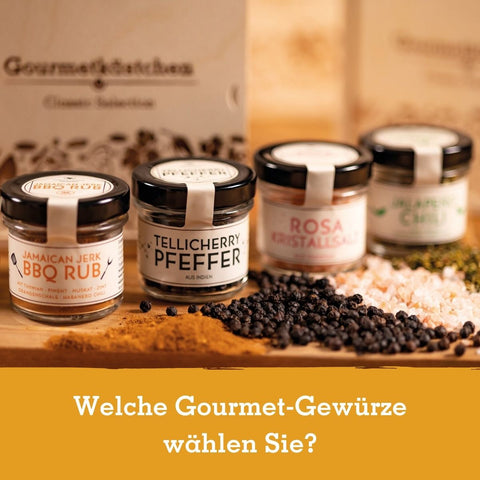 Gourmet Gewürze in der Birkenholzbox