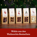 3 Weihnachts-Snacks im Geschenkkarton - wellnuss Premium Präsente