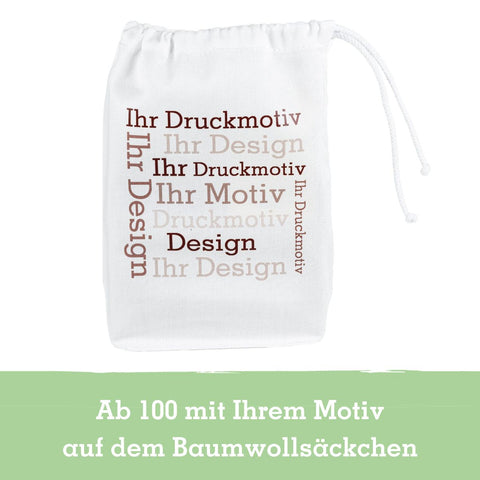 2 Ostersnacks im Baumwollsäckchen mit Logo - wellnuss Premium Präsente