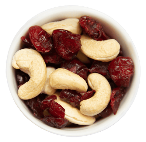 Cranberries und Cashewkerne in der Mini-Faltschachtel - wellnuss Premium Präsente