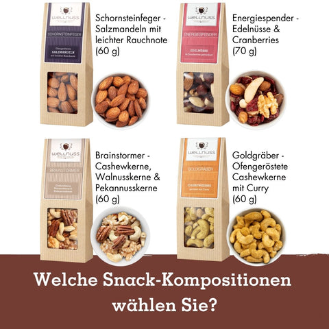 4 Premium Snacks im Geschenkkarton (versandfähig)